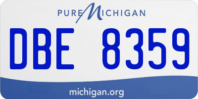 MI license plate DBE8359