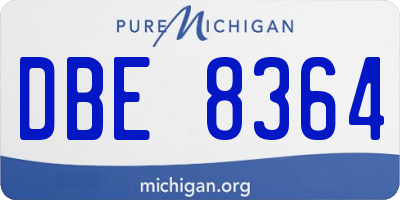 MI license plate DBE8364