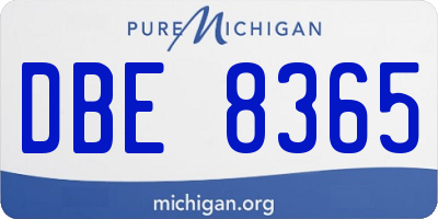 MI license plate DBE8365