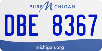 MI license plate DBE8367
