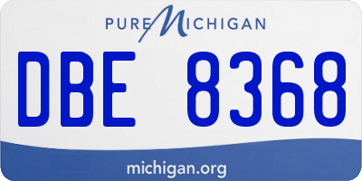 MI license plate DBE8368