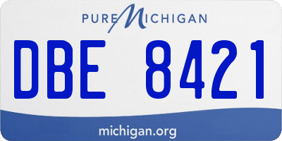 MI license plate DBE8421