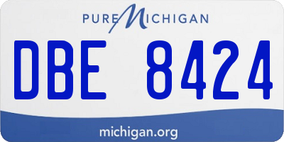 MI license plate DBE8424