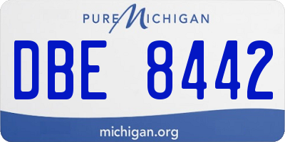 MI license plate DBE8442