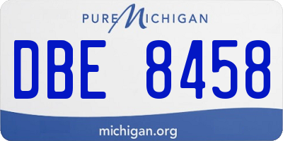 MI license plate DBE8458