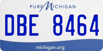 MI license plate DBE8464