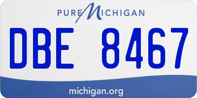 MI license plate DBE8467