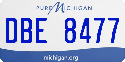 MI license plate DBE8477