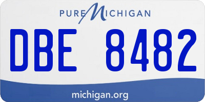 MI license plate DBE8482