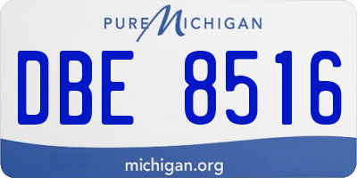 MI license plate DBE8516