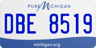 MI license plate DBE8519