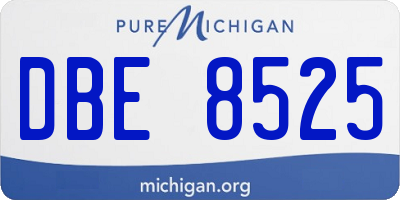 MI license plate DBE8525