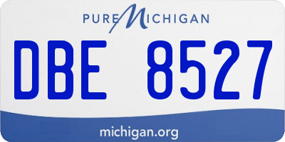 MI license plate DBE8527