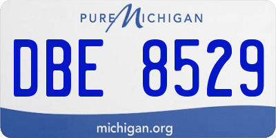 MI license plate DBE8529