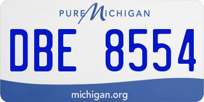 MI license plate DBE8554