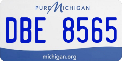 MI license plate DBE8565