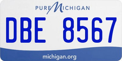 MI license plate DBE8567