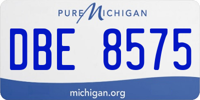 MI license plate DBE8575