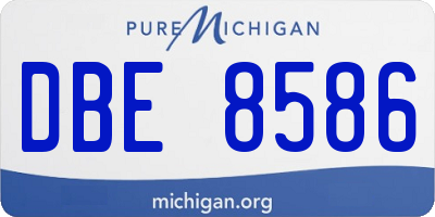 MI license plate DBE8586