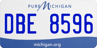 MI license plate DBE8596