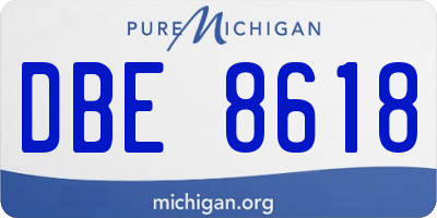 MI license plate DBE8618
