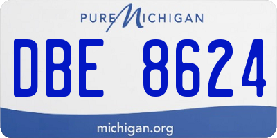 MI license plate DBE8624