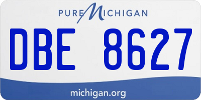 MI license plate DBE8627