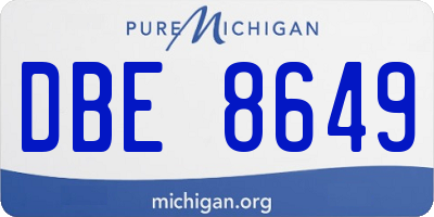 MI license plate DBE8649