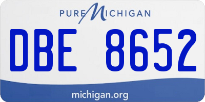 MI license plate DBE8652