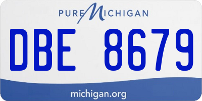 MI license plate DBE8679