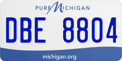 MI license plate DBE8804
