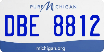 MI license plate DBE8812