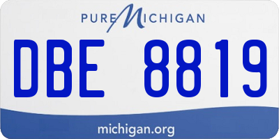 MI license plate DBE8819