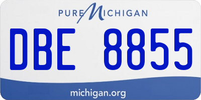 MI license plate DBE8855