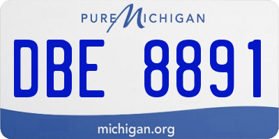 MI license plate DBE8891