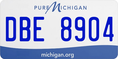 MI license plate DBE8904