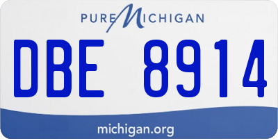 MI license plate DBE8914