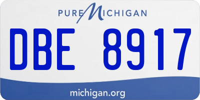 MI license plate DBE8917