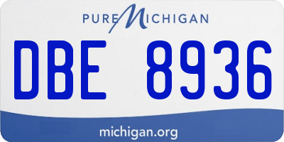 MI license plate DBE8936