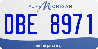 MI license plate DBE8971