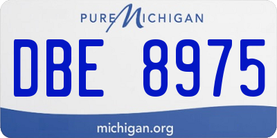 MI license plate DBE8975