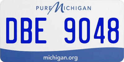 MI license plate DBE9048