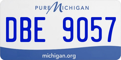 MI license plate DBE9057