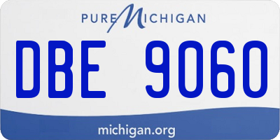 MI license plate DBE9060