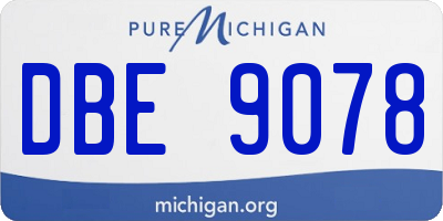 MI license plate DBE9078