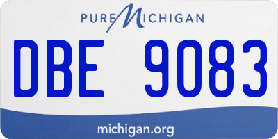 MI license plate DBE9083