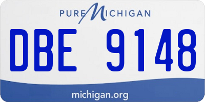 MI license plate DBE9148