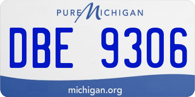 MI license plate DBE9306