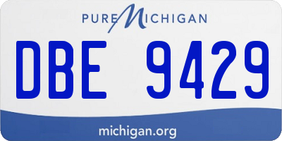 MI license plate DBE9429