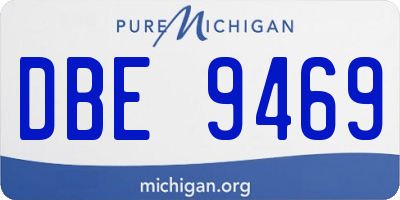 MI license plate DBE9469